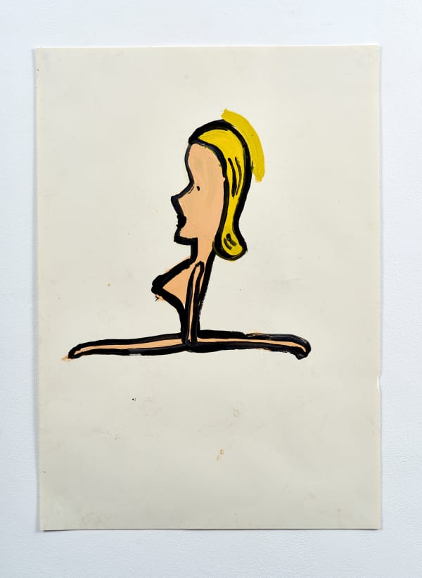Rose Wylie Scissor Girl , 2017 Oil on paper 84.1 x 59.4 cm