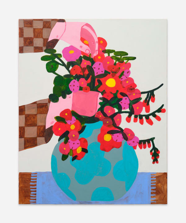 Galina Munroe Friends with Flowers, 2024 Acrylic on canvas, varnish 100 x 80 cm