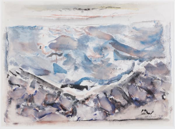 John Marin, Blue, Grey Sea, Cape Split, 1939