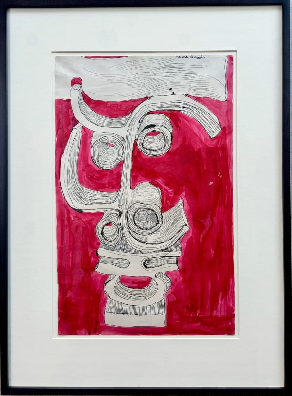 Eduardo Paolozzi, Bull's Head on Red Ground, 1946