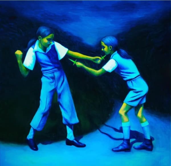 Katia Lifshin, Staged fight, 2021