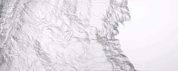 Mio Yamato, Repetition Black (line) 8, 9 Diptych, 2019