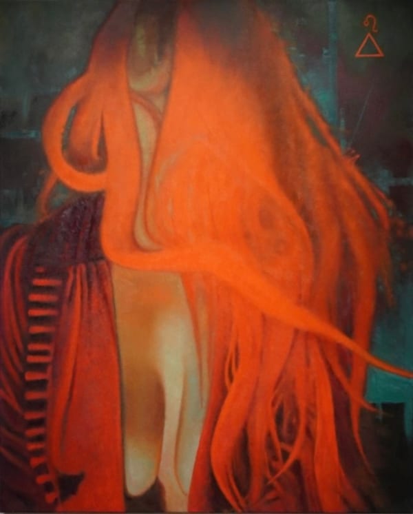 Mark Metcalfe, Small in the Sight of the Great red Goddess, 2024