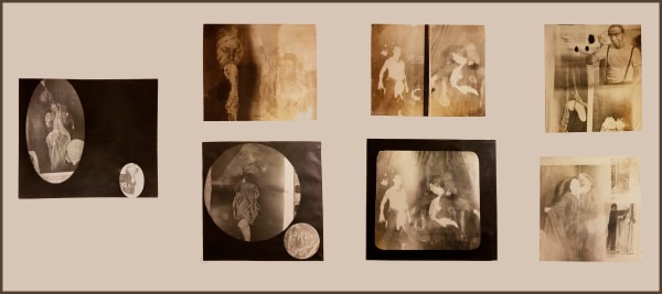 Miklós Erdély, Séance And Happening–Szeánsz És Happening Photo montage, unique vintage prints (series of 7), 1971-1972