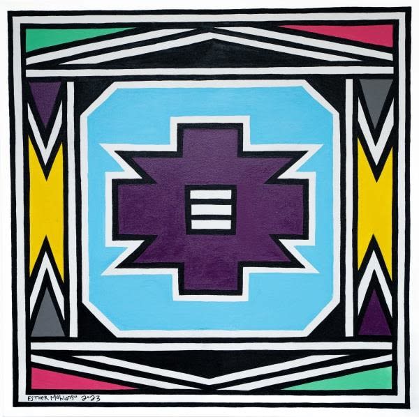 Dr. Esther Mahlangu, Ndebele Abstract, 2023