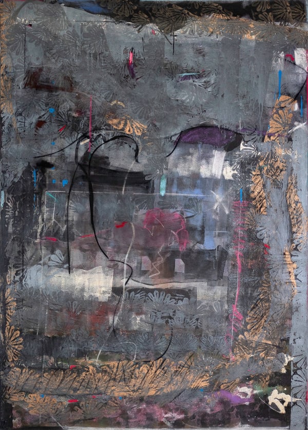 Mary Lovelace O'Neal, Pleasing a Hummingbird is a Difficult Precarious Composition a.k.a. Looking Through Their Curtains, circa 1990s