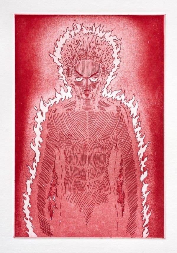 Alex Jackson, Self Portrait as an Earthgrazer (Self Portrait as Tetsuo) (For Otomo), 2023