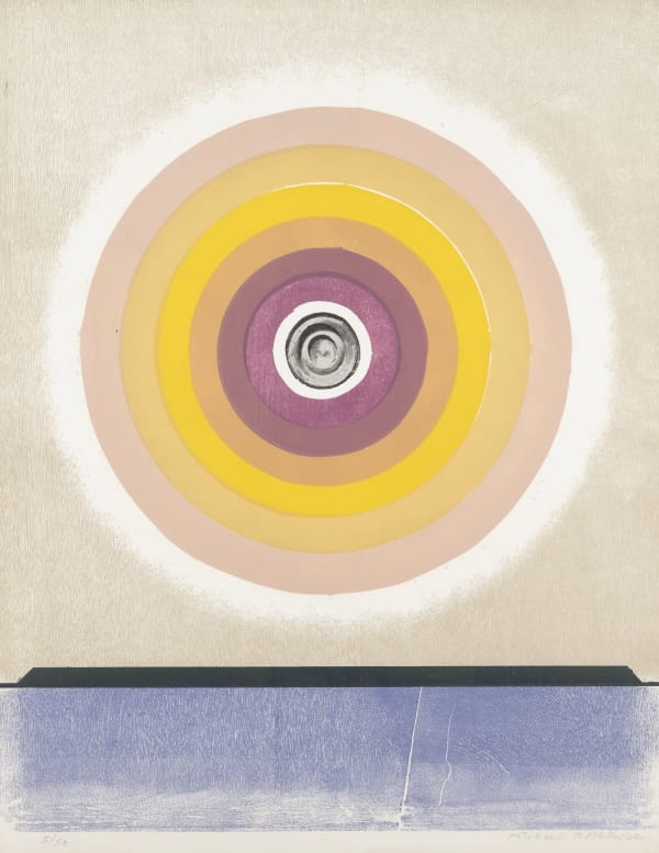 Michael Rothenstein, Circle (Beige to Purple, Black Centre) (Sidey 182), 1969