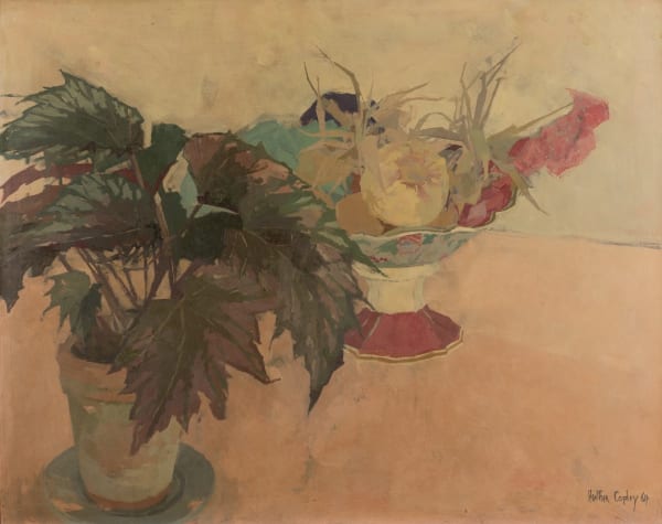 Heather Copley, No Two II (Still life with Fruit and Plant), 1964