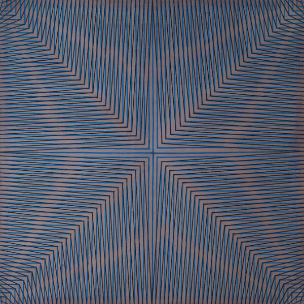 Blue Star Moire Painting (ENM 4)