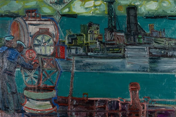 John Minton - Harbour Scene, 1949, circa