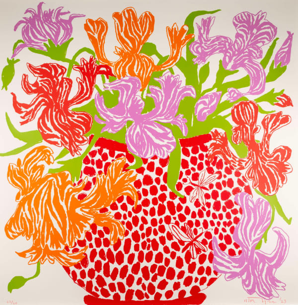 Oisin Byrne, Red-Orange Cut Flowers, 2023