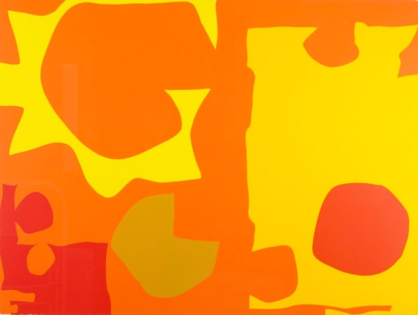 Six in Light Orange with Red in Yellow : April