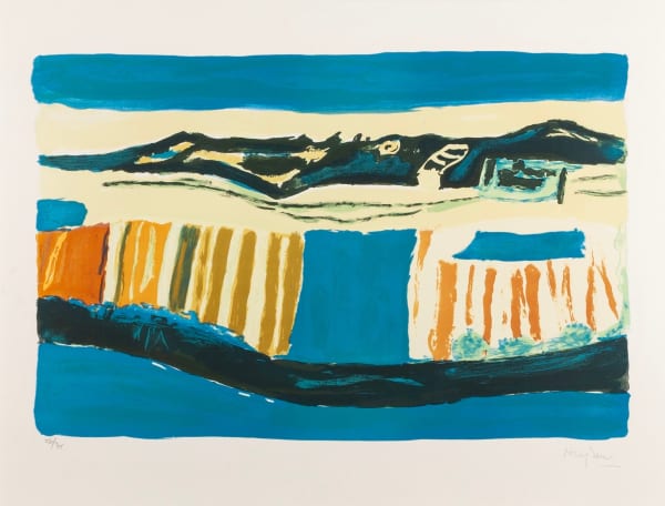 Henri Hayden, Blue Landscape, 1971