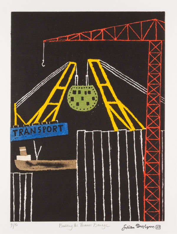 Building the Thames Barrage (sic)