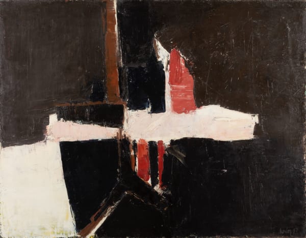 Peter Kinley, Untitled (Black, Red and White), 1959