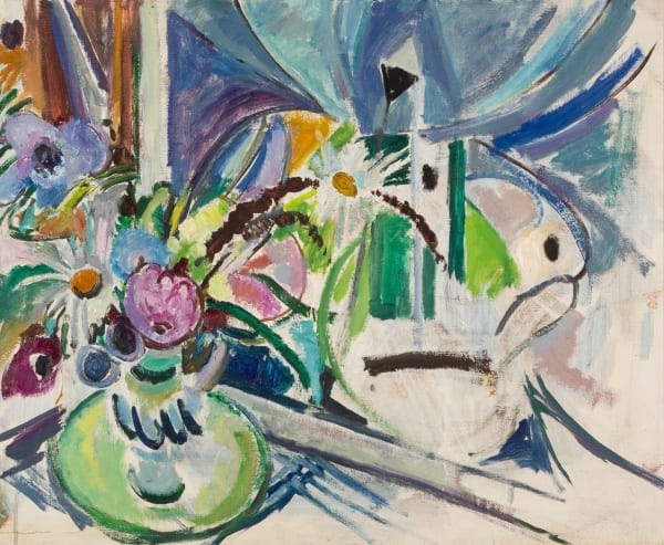 Mildred Bendall, Still Life with Daisies, 1955, circa