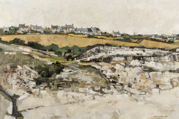 Robert Micklewright, Landscape with Houses, 1950s circa