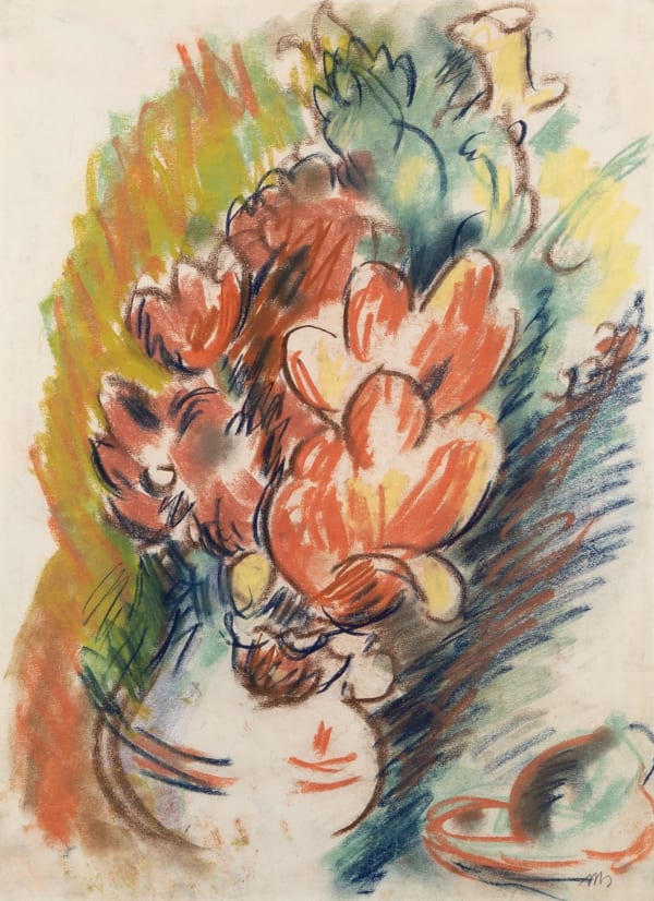 Matthew Smith, Still life of Flowers in a Vase, circa late 1940s