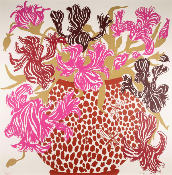 Oisin Byrne - Pink-Brown Cut Flowers, 2023