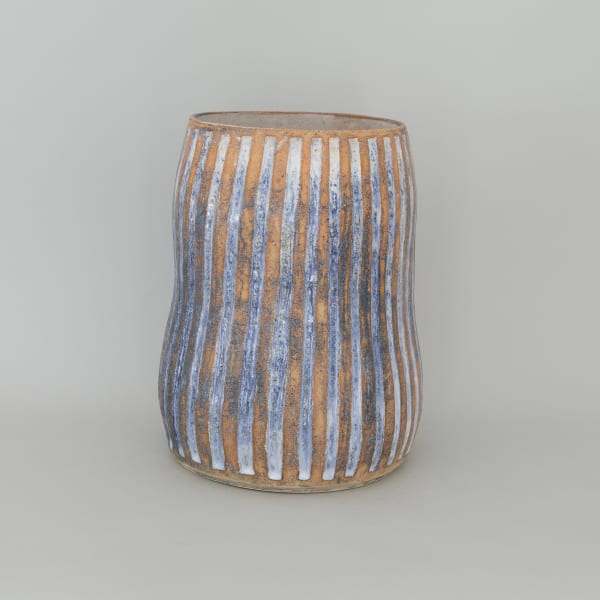 Blue striped vessel
