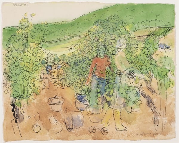 Anthony Gross, Monsieur Labruyere's Vineyard, 1977
