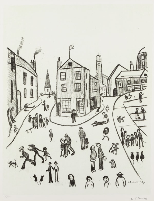 Laurence Stephen Lowry, The Three Cats, Alstow, 1969