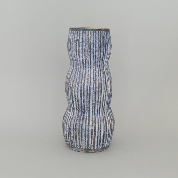 Blue striped vessel
