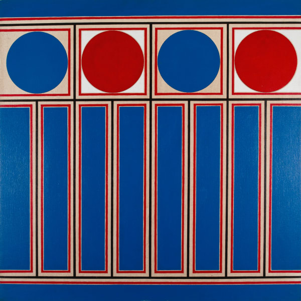Blue/Red Ornament Frieze II