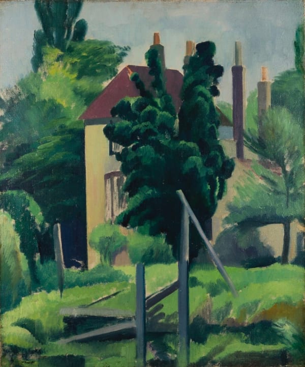 Bernard Meninsky, House and Trees, 1925, circa