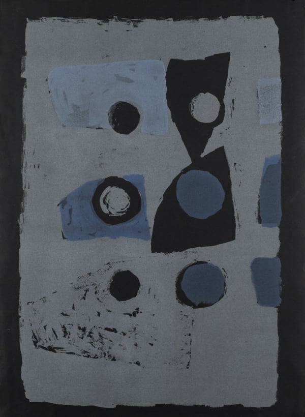 Clifford and Rosemary Ellis, Variations on Six (Blue on Black), 1953