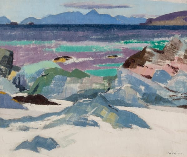 Francis Campbell Boileau Cadell - The Island of Rhum, from Iona