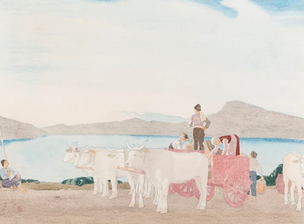 Charles March Gere - Horses by a Lake (Snowdonia), 1926