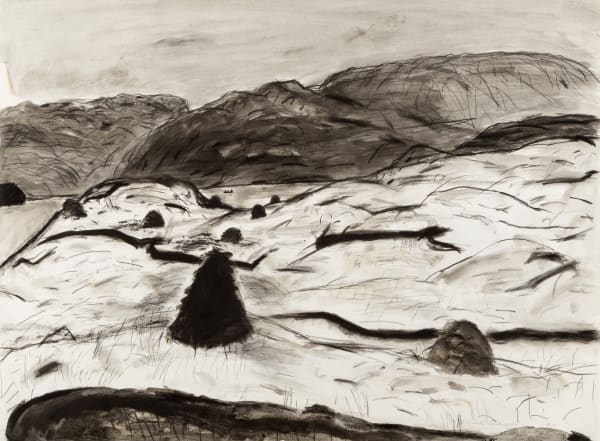 Elizabeth Blackadder, Peat Stacks at Loch Collam, Isle of Harris, 1973