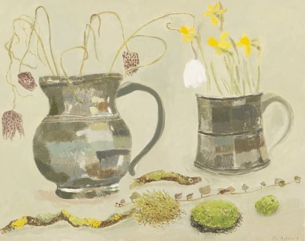 Jo Aylward, Pewter Goblets and Dried Fritillaries