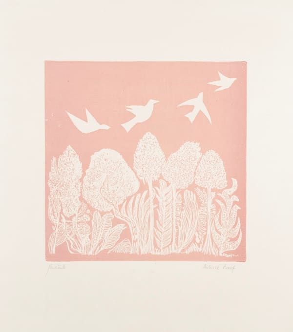André Bicât, White Birds on Pink