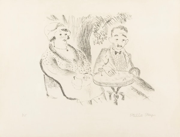 Woman with her Husband in the Garden