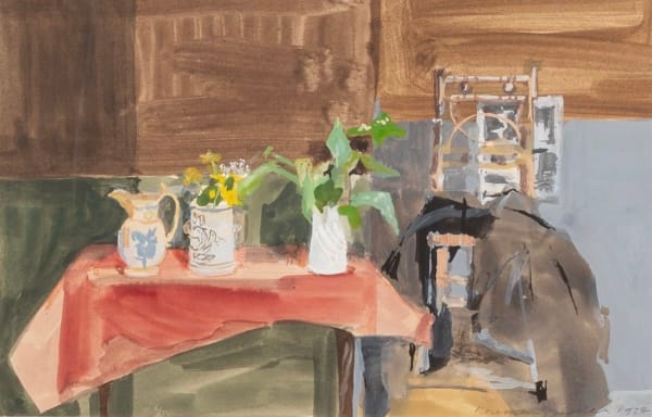 Rosemary Allan, Interior with Still life and Chair, 1954
