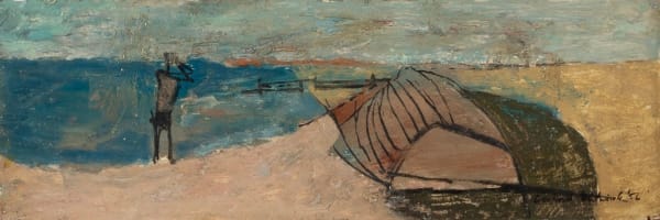 Clifford Fishwick, Figure with an Upturned Boat, 1956