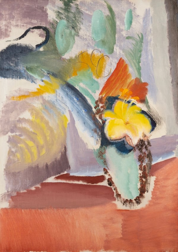 Ivon Hitchens, Flowers on a Pink Table, 1940 circa