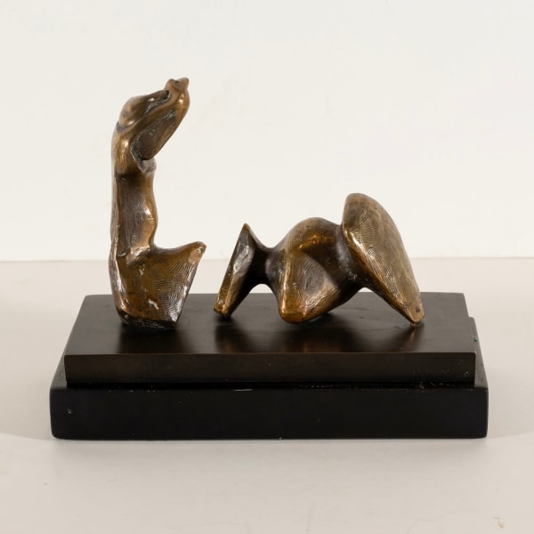Henry Moore, Maquette for Two Piece Reclining Figure: Cut, 1978
