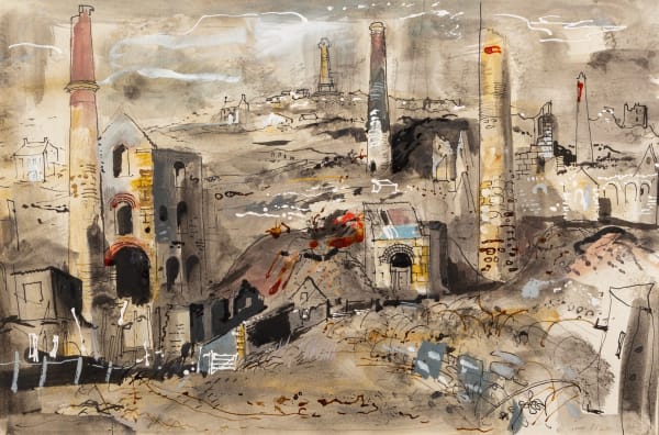 John Piper, Deserted Tin Mines, Cornwall, 1956
