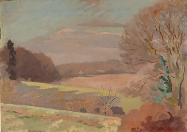 Gilbert Spencer, Sussex Meadow Landscape