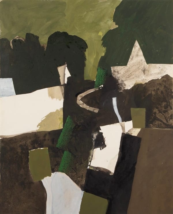 Keith Vaughan, Landscape with Church, 1973, circa