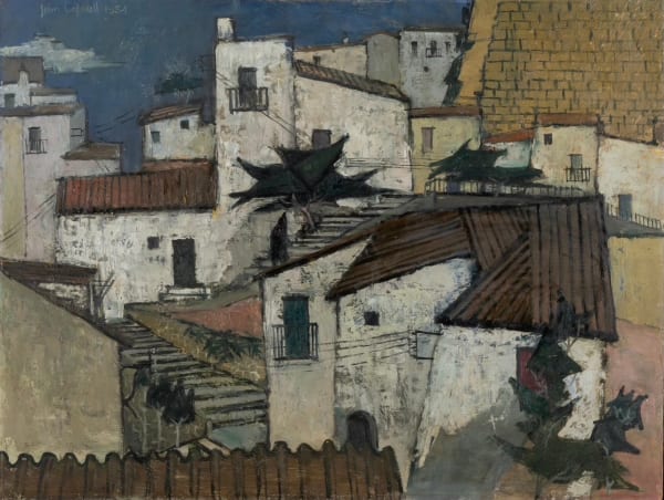John Copnall, Mediterranean View Across the Rooftops, 1954
