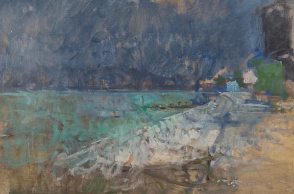 Beach with Dark Sky