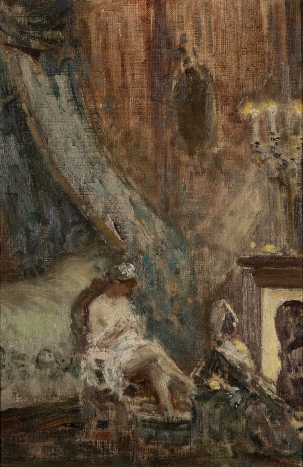 Philip Wilson Steer, Woman in Interior (Washing by the Fireplace), 1895 circa