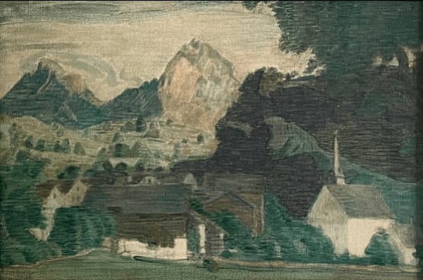 Charles March Gere, Engstlenalp, Evening in the Alps