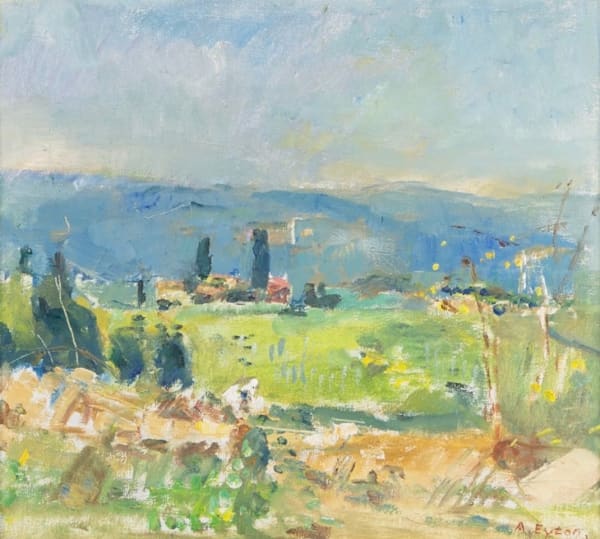 Anthony Eyton, Tuscan Landscape, 1990 circa