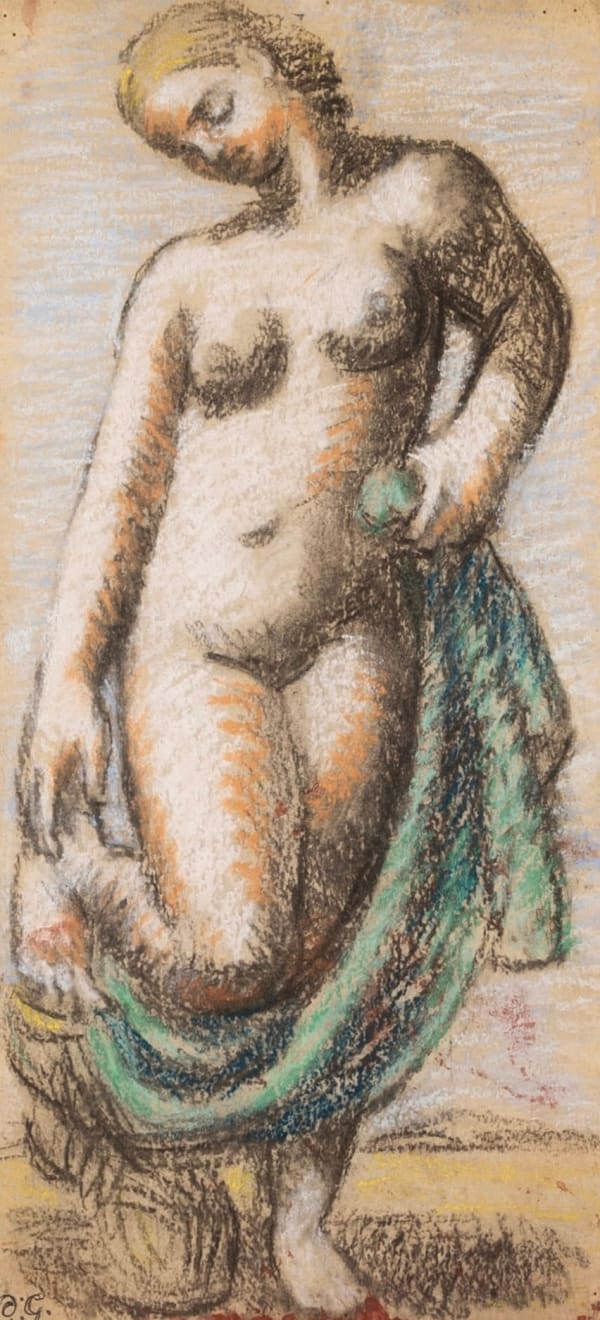 Duncan Grant - Venus (Standing Nude with Drapery), 1930s, circa